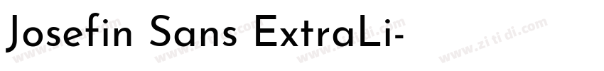 Josefin Sans ExtraLi字体转换